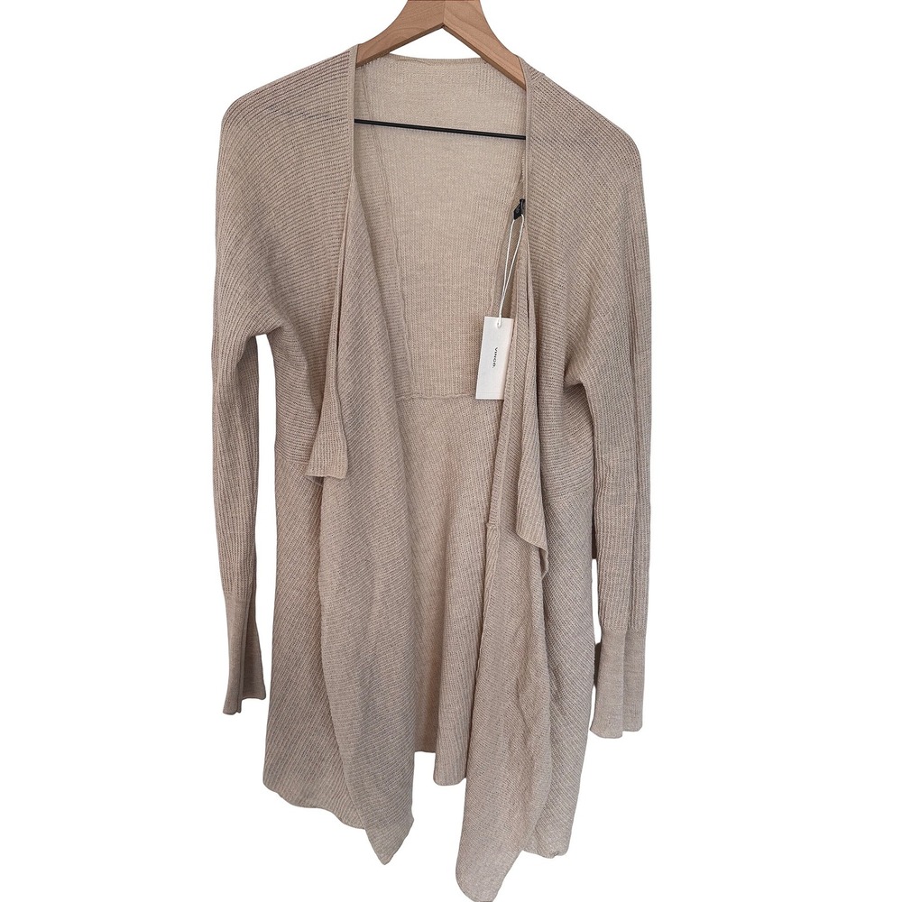 Vince Wool Open Front Cardigan Draped NWT Coastal Chic Minimalist